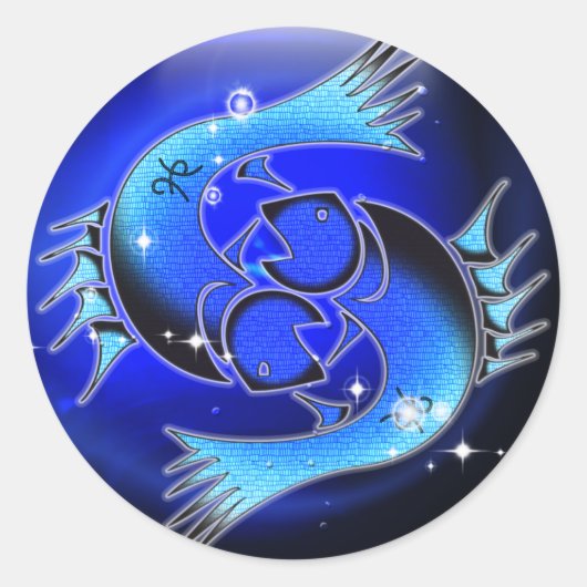 Craft Dungeon Zodiac - Pisces Ronde Sticker (Voorkant)