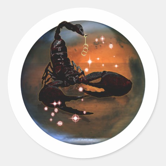 Craft Dungeon Zodiac - Scorpio Ronde Sticker (Voorkant)