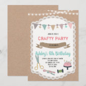 Craft fair party-uitnodiging kaart (Voorkant / Achterkant)