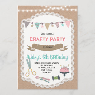 Craft fair party-uitnodiging kaart
