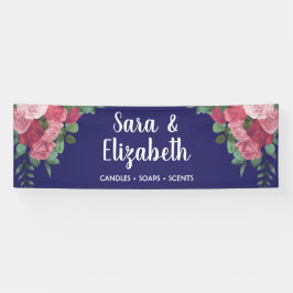 Craft Fair Vendor Booth Bloemen Rozen Spandoek