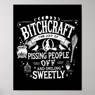 Craft Funny Witch Witchy Spooky Seizoen Gelukkig H Poster