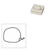 Craft gedachte bubbel of ballon - rechts staart rubberstempel (Gestempeld)