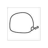 Craft gedachte bubbel of ballon - rechts staart rubberstempel (Afrduk)