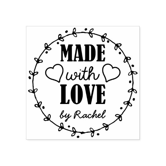 Craft gemaakt met handgemaakte liefdesartikelen rubberstempel (Afrduk)