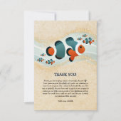 Craft Glitter Clown Fish Nemo Baby shower Bedankkaart (Voorkant)
