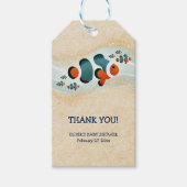 Craft Glitter Clown Fish Nemo Baby shower Cadeaulabel (Voorkant)