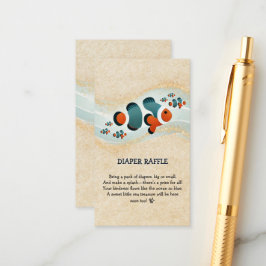 Craft Glitter Clown Fish Nemo Baby shower Informatiekaartje