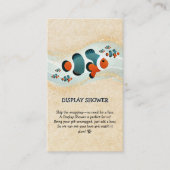 Craft Glitter Clown Fish Nemo Baby shower Informatiekaartje (Voorkant)
