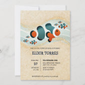 Craft Glitter Clown Fish Nemo Baby shower Kaart (Voorkant)