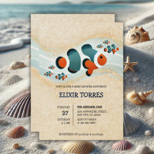 Craft Glitter Clown Fish Nemo Baby shower