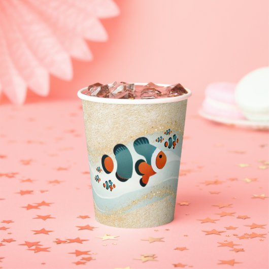 Craft Glitter Clown Fish Nemo Baby shower Papieren Bekers (Insitu)