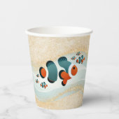 Craft Glitter Clown Fish Nemo Baby shower Papieren Bekers (Voorkant)