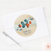 Craft Glitter Clown Fish Nemo Baby shower Ronde Sticker (Envelop)