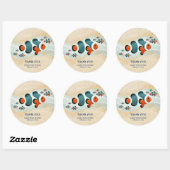 Craft Glitter Clown Fish Nemo Baby shower Ronde Sticker (Vel)