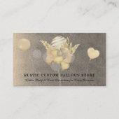 Craft Gold Festive Balloons Party Event Planner Visitekaartje (Voorkant)