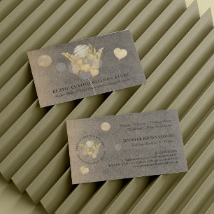 Craft Gold Festive Balloons Party Event Planner Visitekaartje