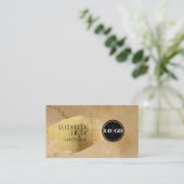 Craft Gold Texture Rustic Logo Visitekaartje (Staand voorkant)