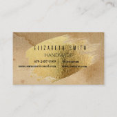Craft Gold Texture Rustic Logo Visitekaartje (Achterkant)