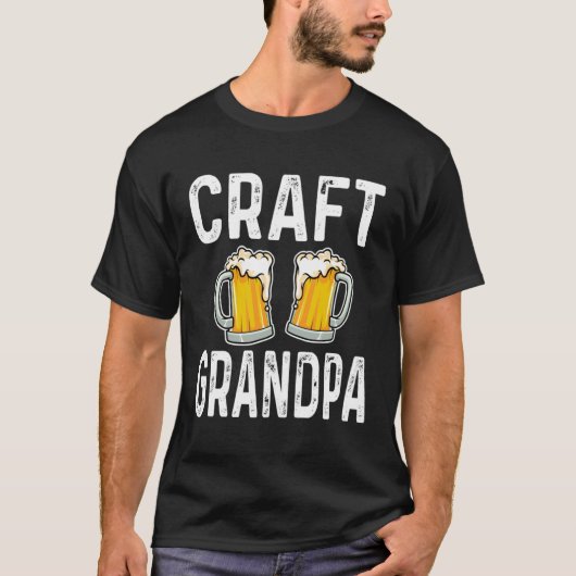 Craft Grandpa  Craft Beer  Drinker Home Brewery T-shirt (Voorkant)