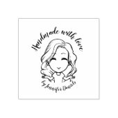Craft Handgemaakt met liefde, genoemd persoonlijk  Rubberstempel (Afrduk)