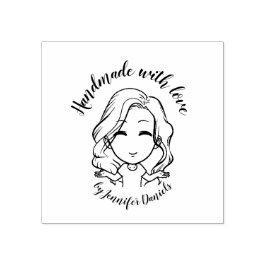 Craft Handgemaakt met liefde, genoemd persoonlijk Rubberstempel