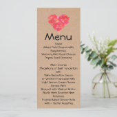 Craft Hearts Skinny Wedding Table Menu (Staand voorkant)