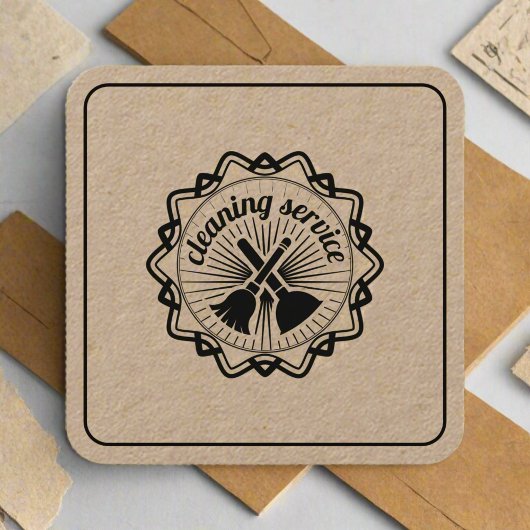 Craft Huis Schoonmaak Service Huishoudster Vierkante Visitekaartje