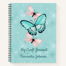 Craft Journal met Butterflies tekst