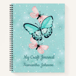 Craft Journal met Butterflies tekst Notitieboek