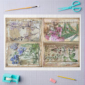 Craft Junk Journal Scrapbook Floral Achtergrond B Tissuepapier (Craft)