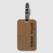 Craft karton gescheurd papier  bagagelabel (Voorkant (verticaal))