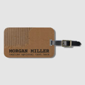 Craft karton gescheurd papier  bagagelabel (Voorkant (horizontaal))