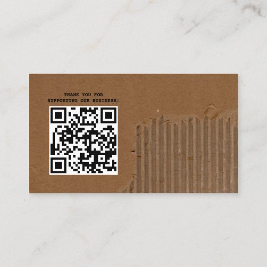 Craft karton gescheurd papier  visitekaartje (Achterkant)