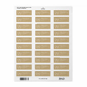 Craft Laurel Wreath Monogram retouradres Etiket (Full Sheet)