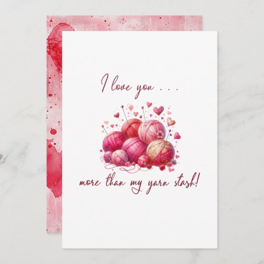 Craft Lovers Breien Valentijn Kaart (Voorkant / Achterkant)