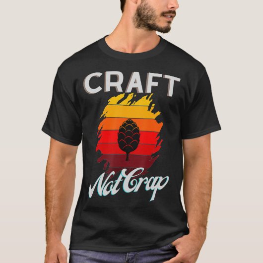 Craft Not Crap - Craft Beer Hop IPA T-shirt (Voorkant)
