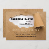 Craft Paper Surprise Birthday Kaart (Voorkant / Achterkant)