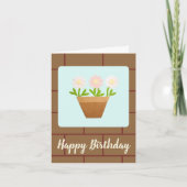 Craft Punch Daisies and House Bricks Birthday Card Kaart (Voorkant)