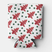 Craft Red kerstbomen Button Baubles Blikjeskoeler (Voorkant)