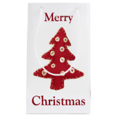 Craft Red kerstbomen Button Baubles Klein Cadeauzakje (Voorkant)