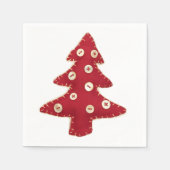 Craft Red kerstbomen Button Baubles Servet (Voorkant)