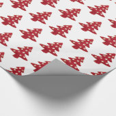 Craft Red kerstboom Button Baubles Pattern Cadeaupapier (Hoek)