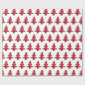 Craft Red kerstboom Button Baubles Pattern Cadeaupapier (Vlak)