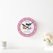 Craft Room Speciaal roze Ronde Klok (Huis)