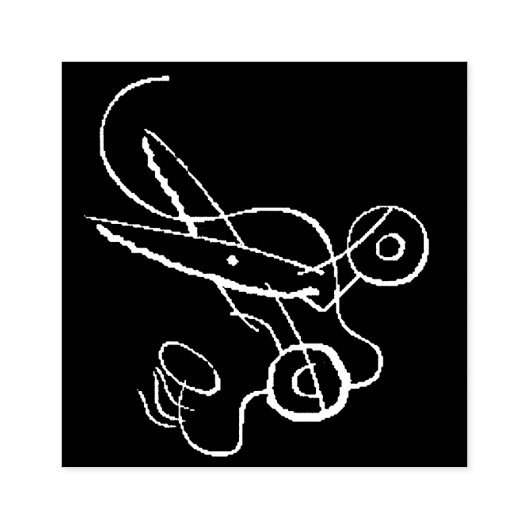 Craft Scissors Outline Tas Rubber Stamp Rubberstempel (Afrduk)