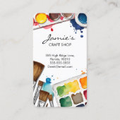 Craft Shop Business Card | Paint & Art Studio  Visitekaartje (Voorkant)