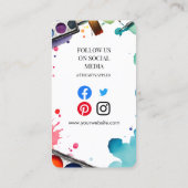 Craft Shop Business Card | Paint & Art Studio  Visitekaartje (Achterkant)