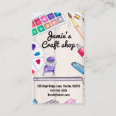 Craft Shop Verf Kunstenaarswerkplaats kinder Visitekaartje (Voorkant)