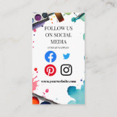 Craft Shop Verf Kunstenaarswerkplaats kinder Visitekaartje (Achterkant)